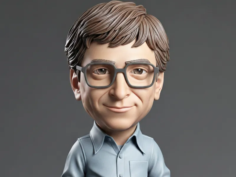 Bill Miniatura Estilo Cartoon Realista