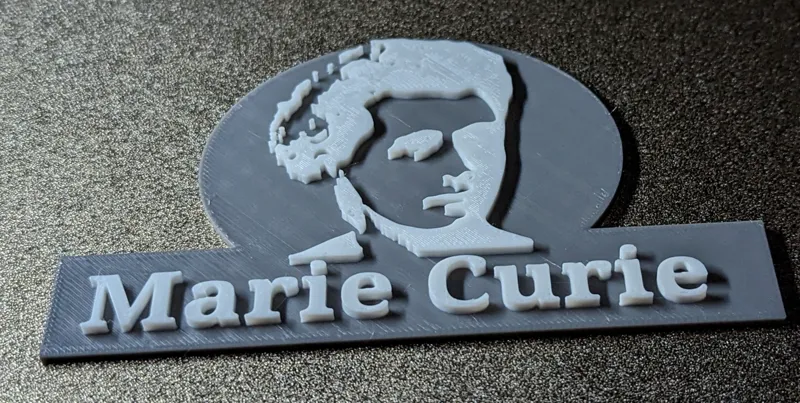 Marie Curie silhouette