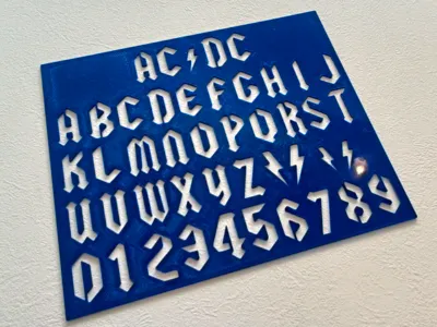 ACDC Font Stencil – Rock ’n Roll Cutout!