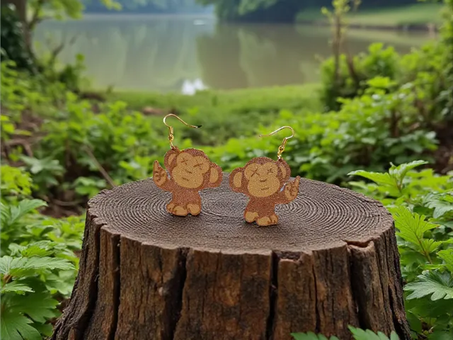Rebel monkey earrings