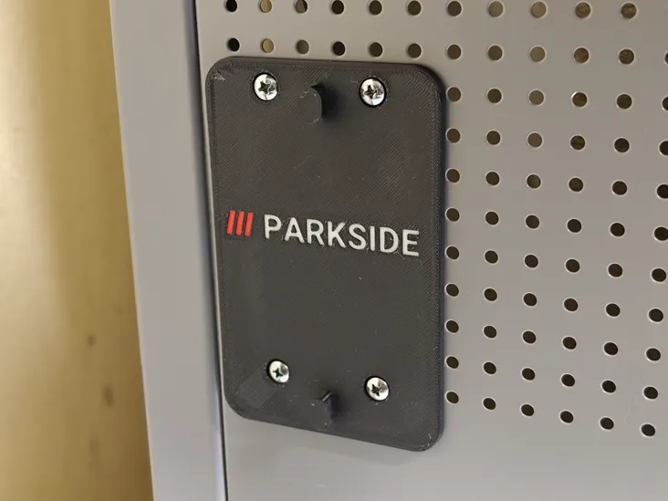 Pegboard mount for Parkside 20V charger