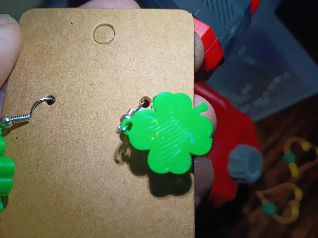 Saint Patrick's Day Clover Leaf Earring view 3