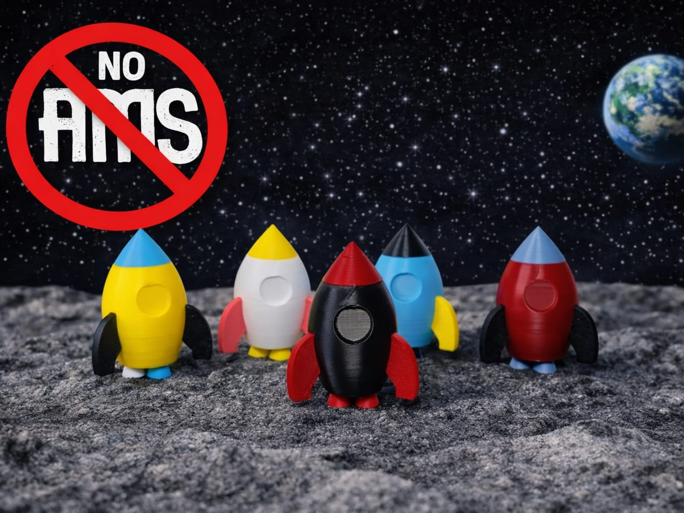 Mini Rocket – 3D Printed Toy (No AMS Required)