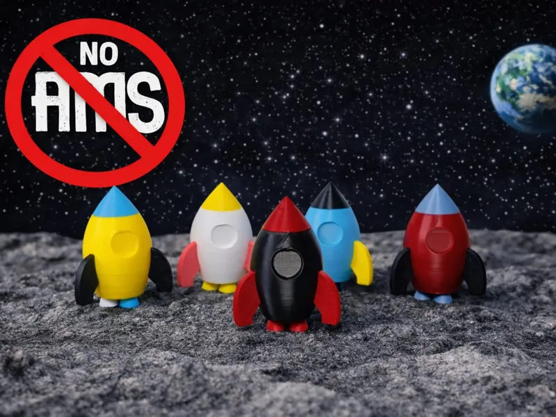 Mini Rocket – 3D Printed Toy (No AMS Required)