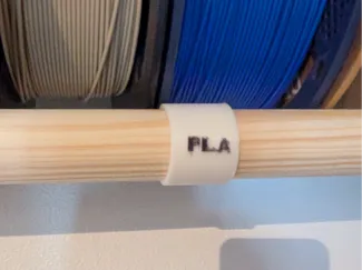 Filament Sign for dowel shelf