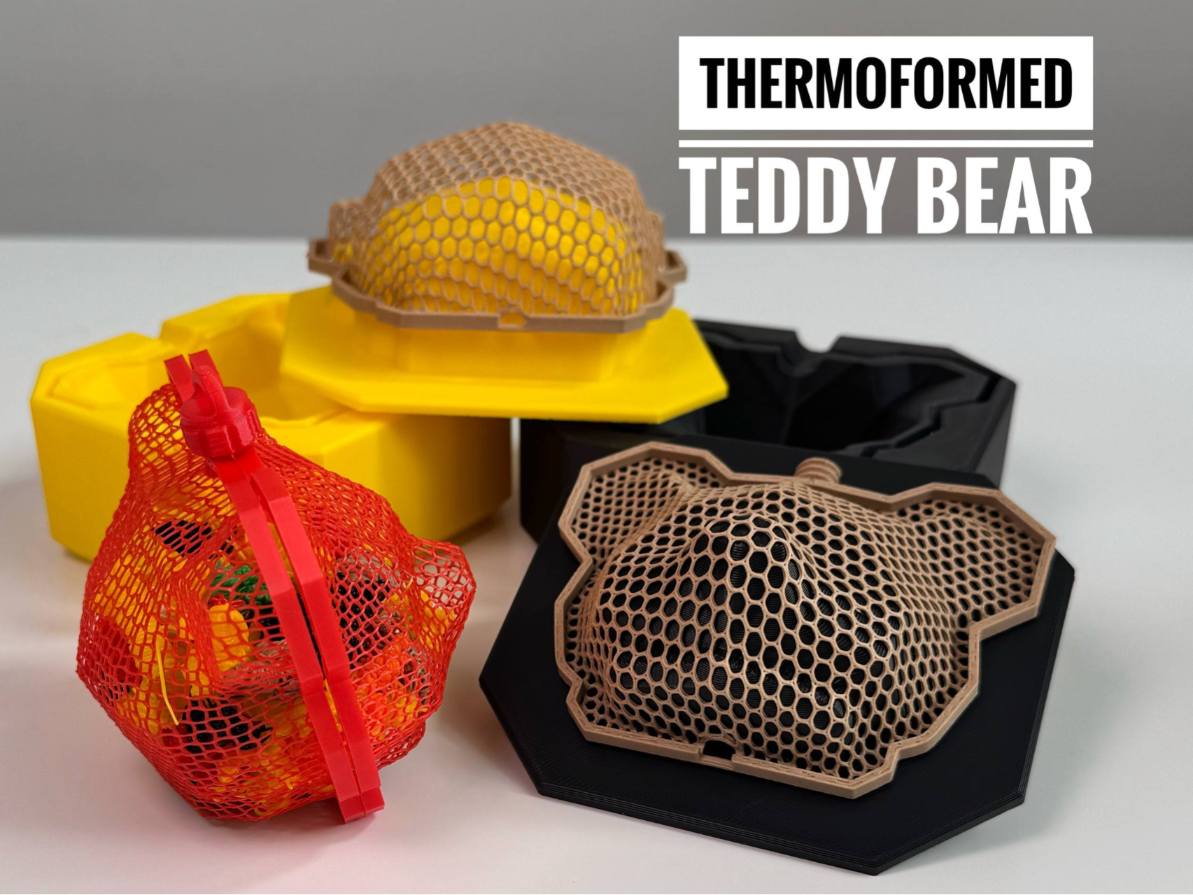 Thermoformed teddy bear