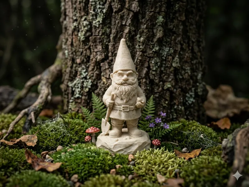 Guardiano del Bosco/Gnomo da Giardino dettagliato