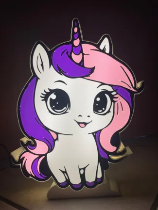 Lampada Unicorno Colorato 