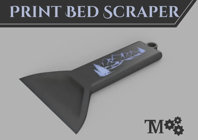 Print Bed Scraper - Mountain Landscape