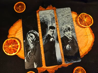 Harry Potter cast portraits bookmark - hueforge