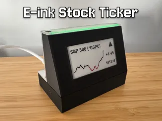 E-ink Stock Ticker