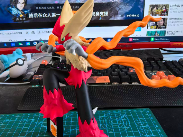 Miniatura 1 do modelo 3D 宝可梦 MAGA火焰鸡 超级火焰鸡（分件打印）