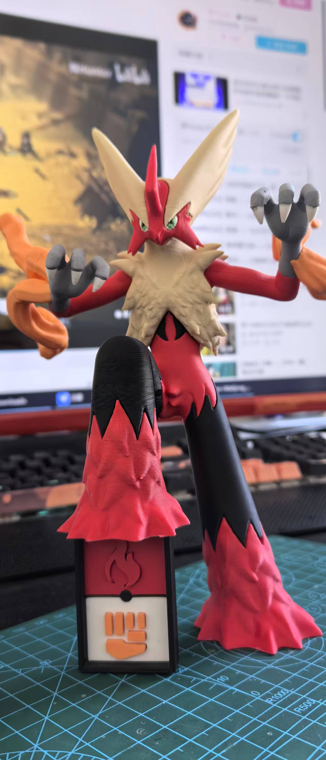 Miniatura 2 do modelo 3D 宝可梦 MAGA火焰鸡 超级火焰鸡（分件打印）