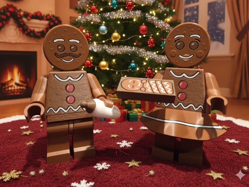 Baustein Megafigur Lebkuchen Familie & Baby