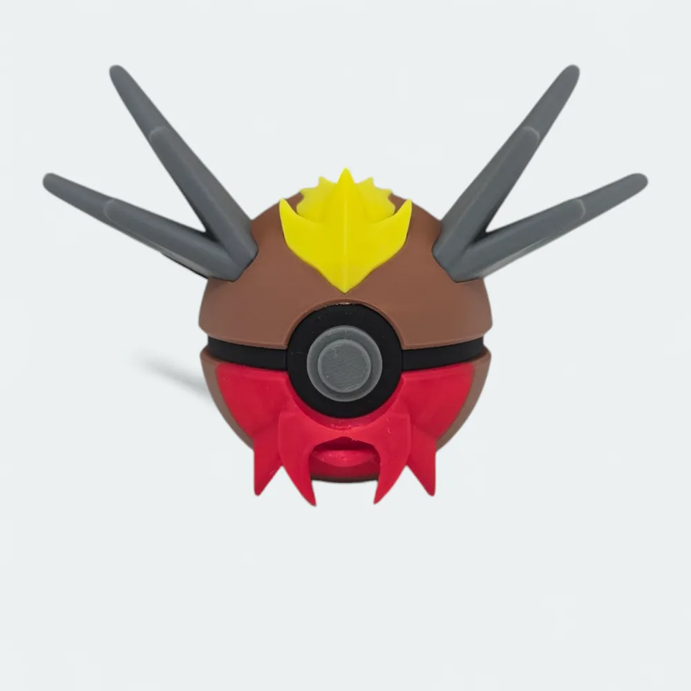 Entei Ball #0244 Entei Pokéball - Multiparts - Free 3D Print Model - MakerWorld