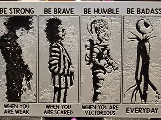 Tim Burton - Inspired Motivation Hueforge Print