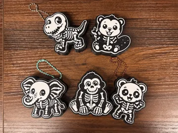 Llavero: Set of 5 animal skeleton figet clickers + keychain — vista de referencia 4