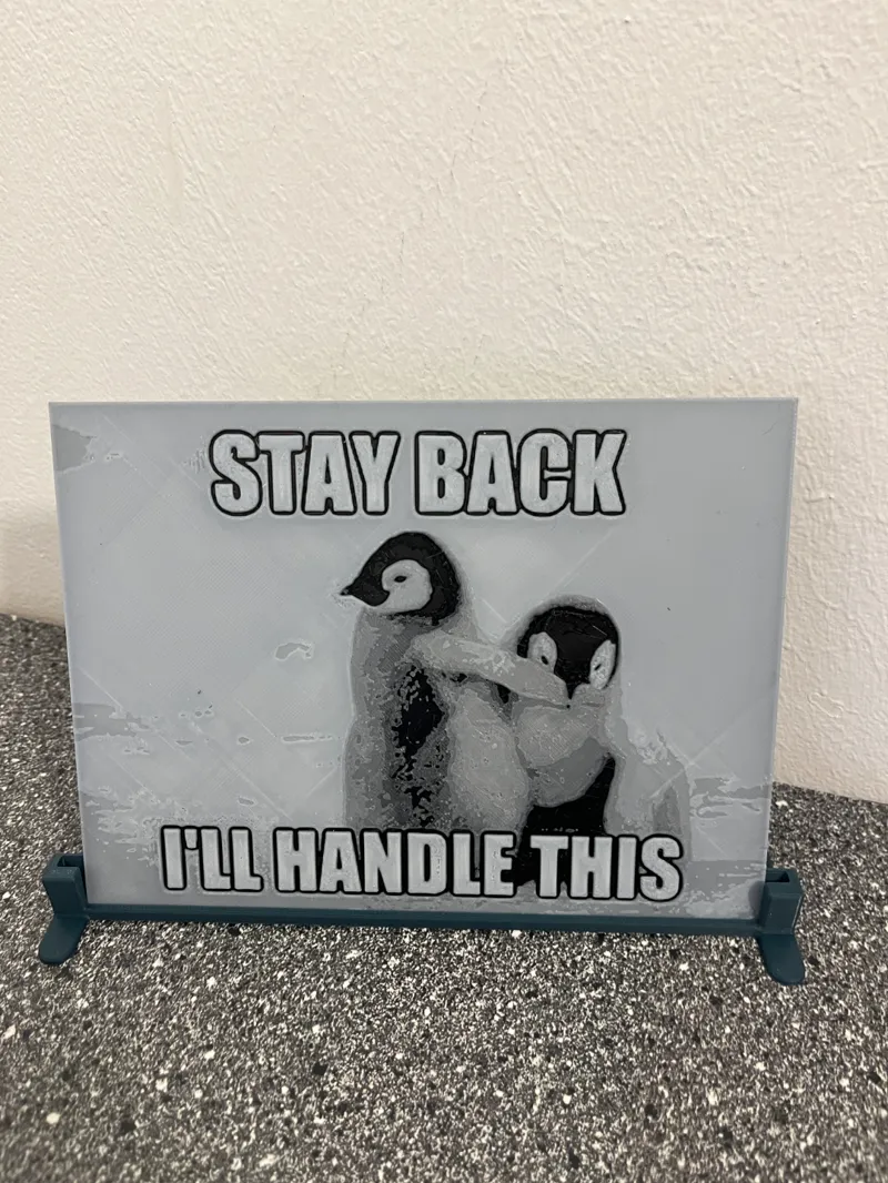 HueForge Penguin stay back 