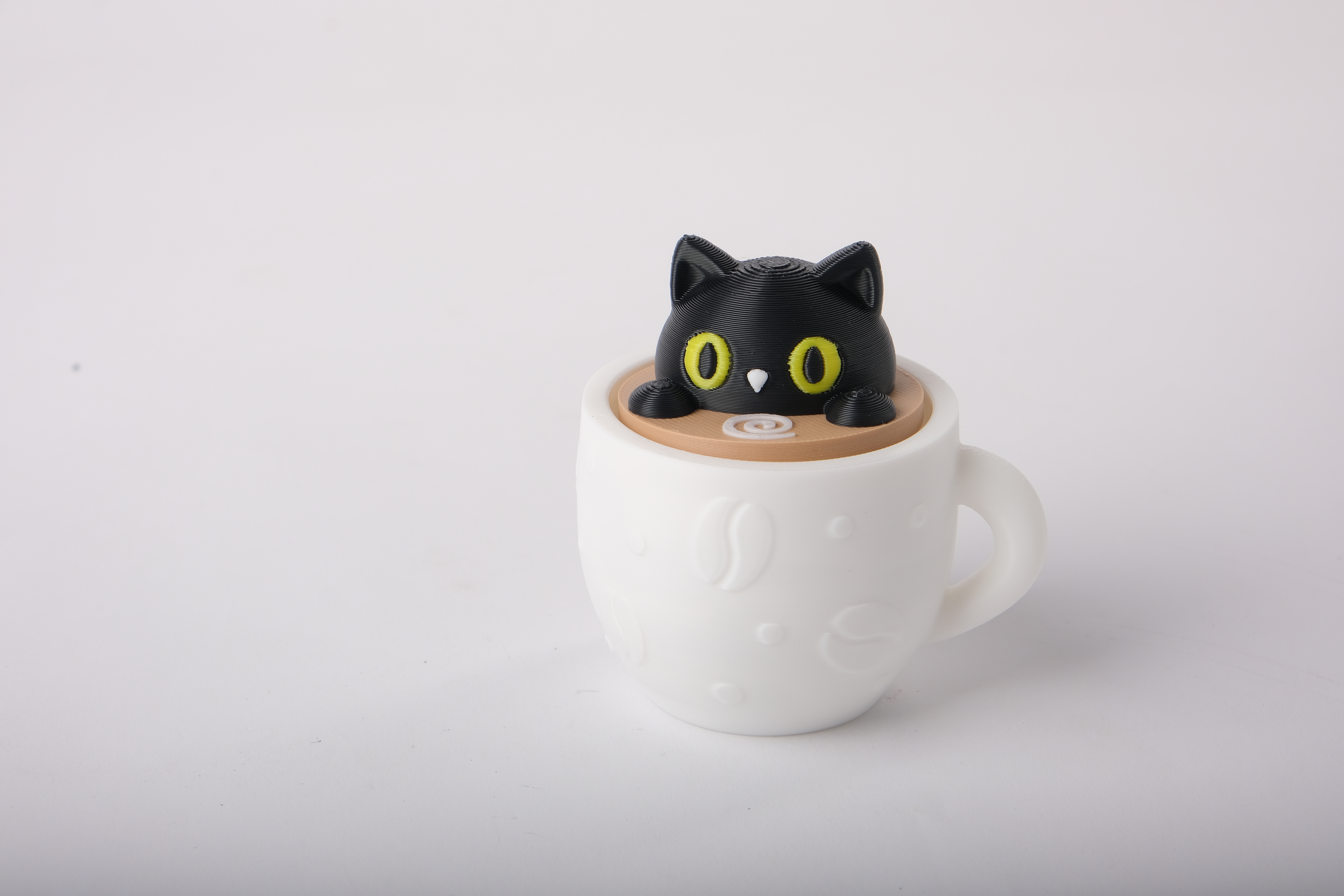 Black Cat Cup Clicker - Kawaii Coffee Fidget Toy - 1