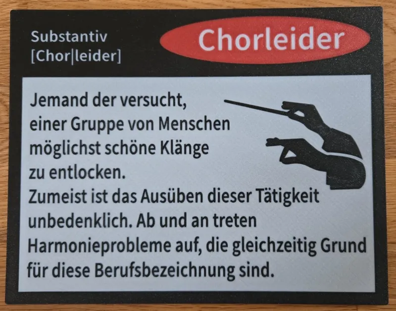 Chorleider (nicht verwechseln mit dem Chorleiter)