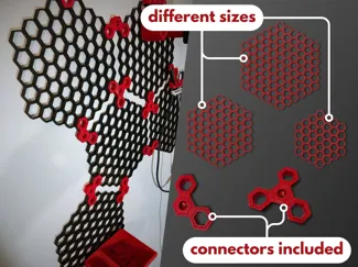 Hexagonal Tiles for Honeycomb Storage Wall