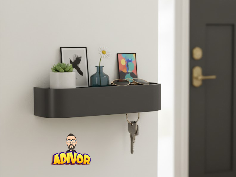 Modern Entryway Key & Display Shelf