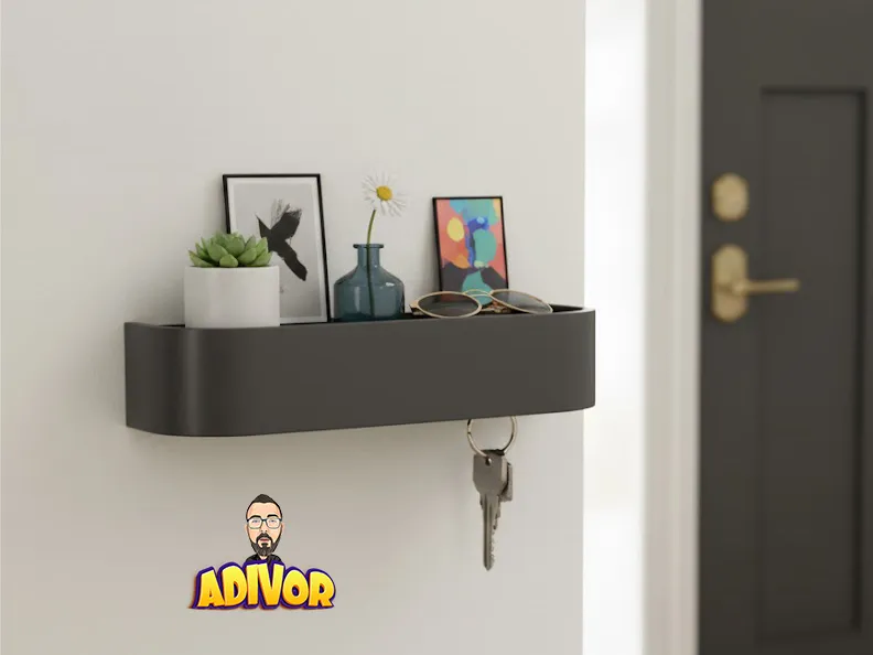 Modern Entryway Key & Display Shelf
