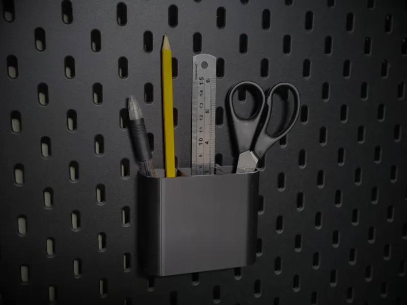 Pen Holder for IKEA Skadis Pegboard (3 Slots)