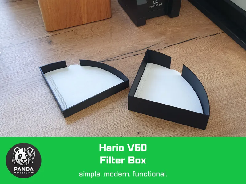 Modern Coffee Filter Box for Hario V60 size 2