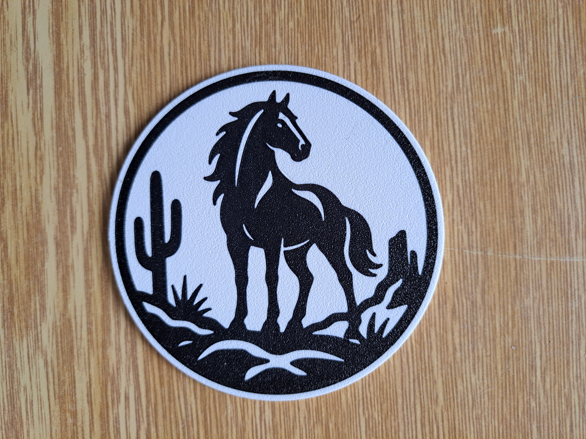 Desert Stallion Silhouette Coaster
