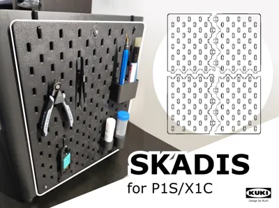 SKADIS for P1S / X1C side panel - custom sized