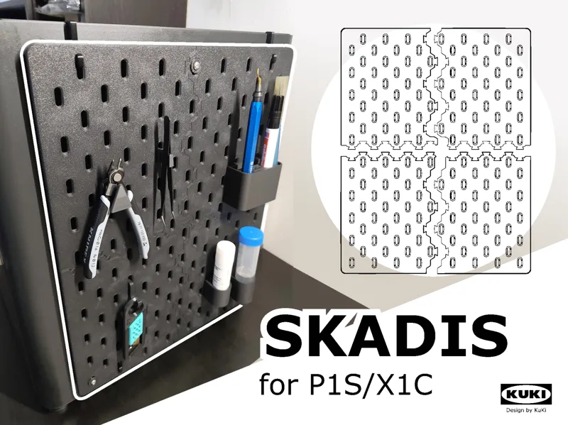 SKADIS for P1S / X1C side panel - custom sized