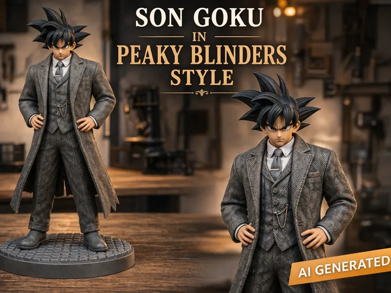 Son Goku - Peaky Blinders Style