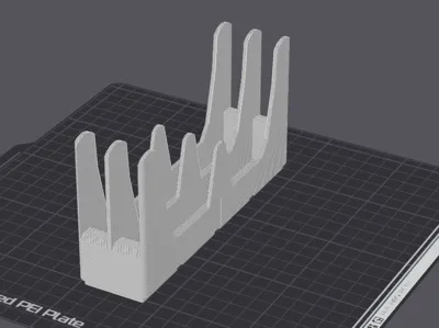 Gridfinity Ikea 365+ lid holder, for 2 lids, 1x4 