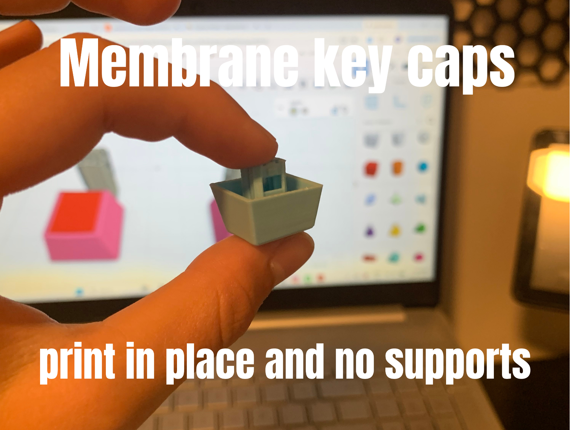 membrane keycaps no supports
