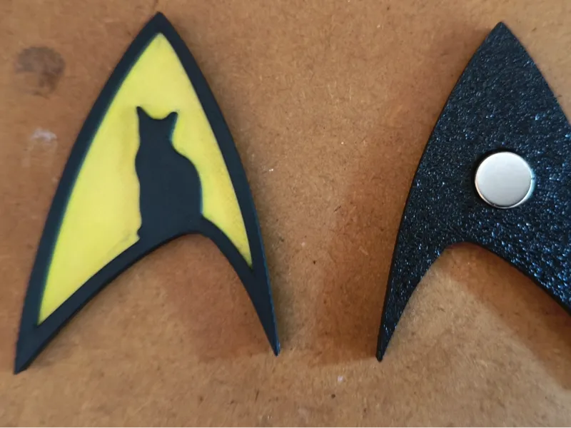 Spot the Cat - Star Trek Badge