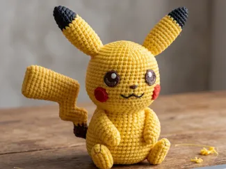Pikachu Crochet Style Figure