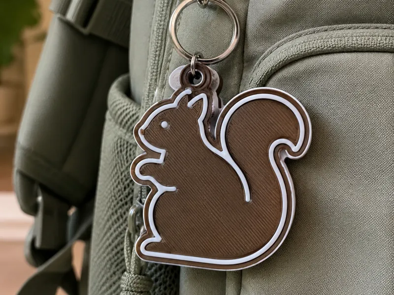 Cute Squirrel Keychain