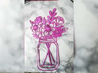 Mason jar Flower 05