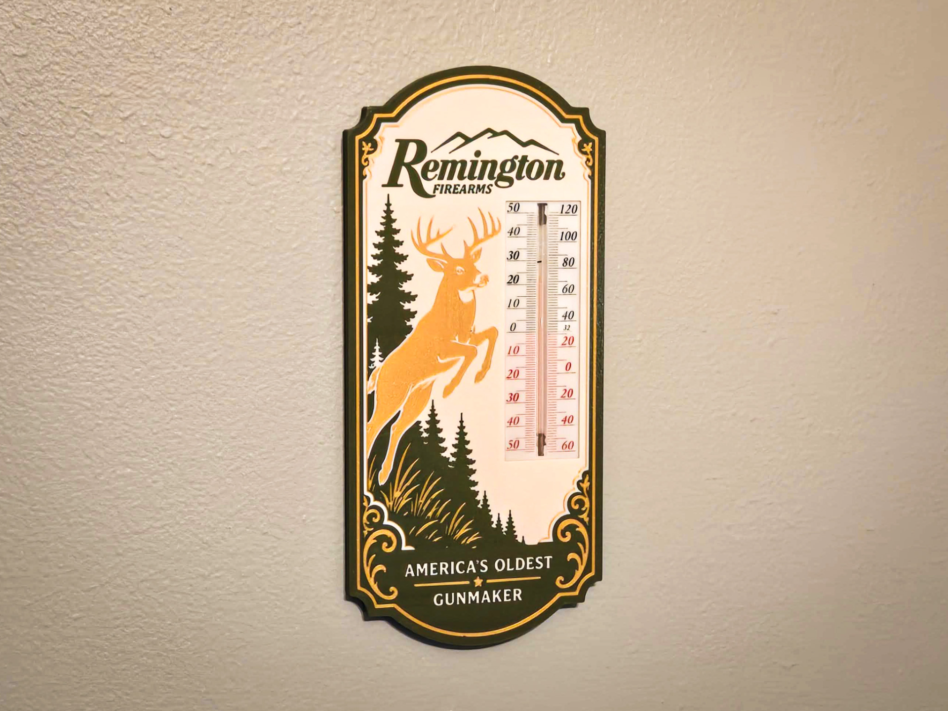 REMINGTON FIREARMS ~ Vintage Wall Thermometer