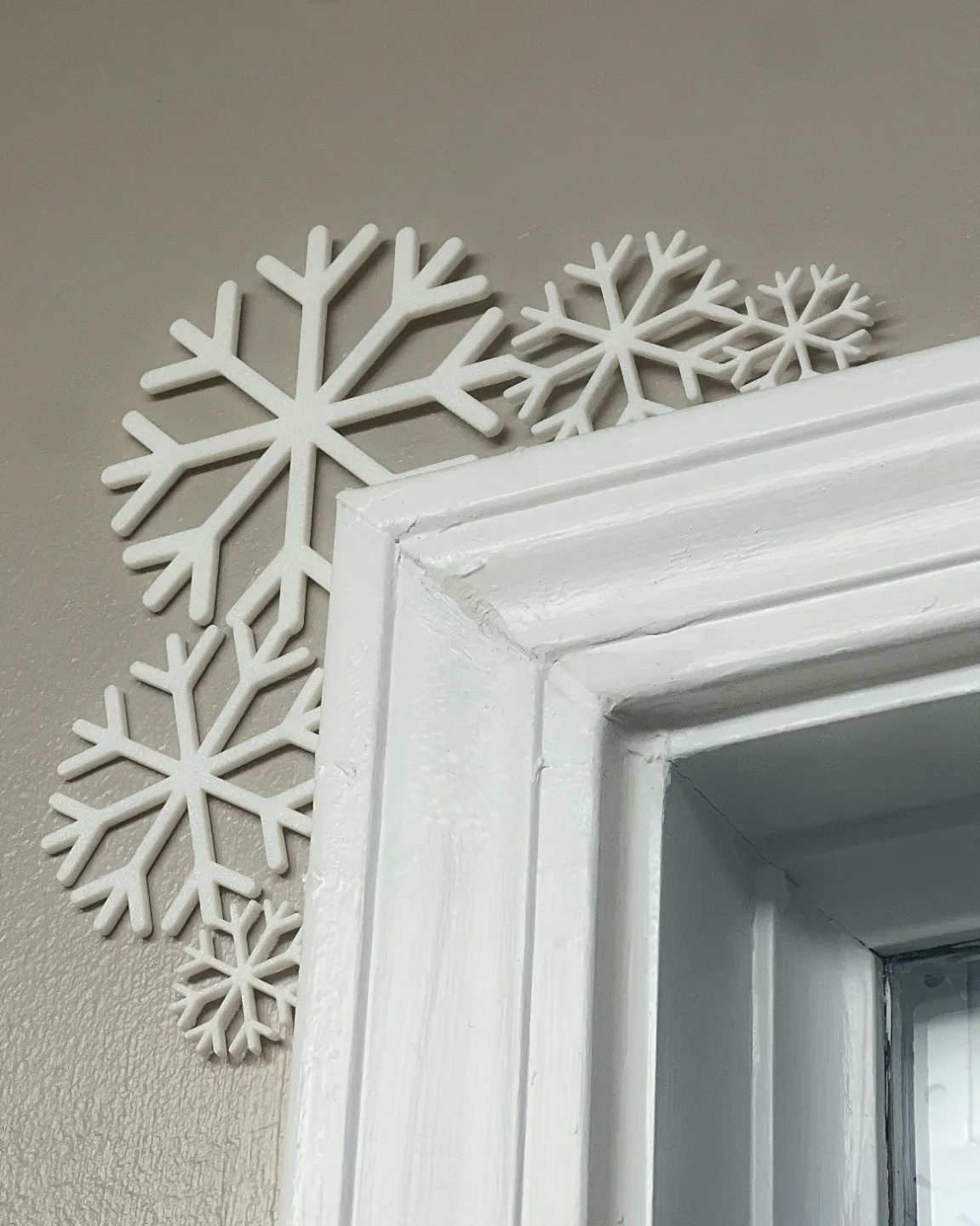 Coin de porte flocon de neige