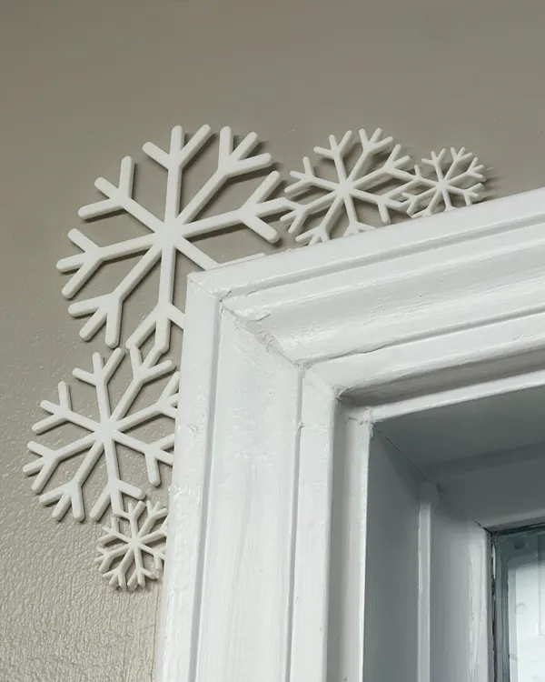 Coin de porte flocon de neige