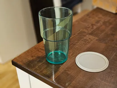 Ikea green plastic glass cover