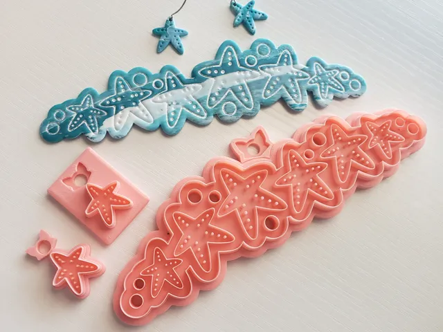 Starfish Headband and Earrings Polymer Clay Cutter