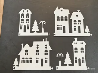 Winter Window Village (Silhouette Decoration)