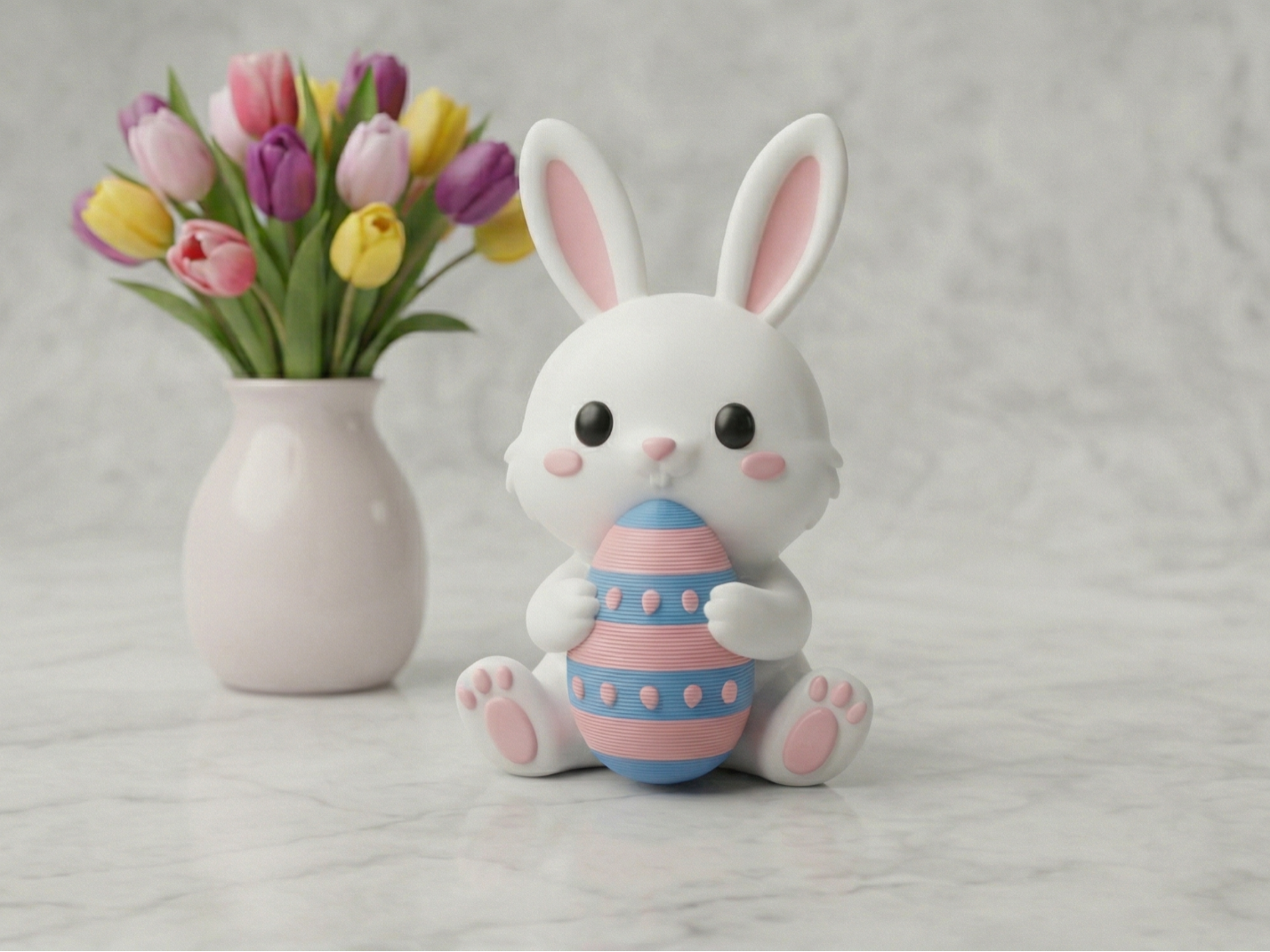 Osterhase mit Osterei - Osterdeko