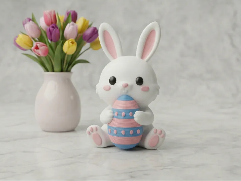 Osterhase mit Osterei - Osterdeko