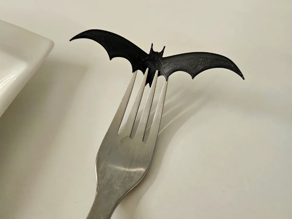 Spooky Halloween Bat Fork Decoration by VictorS MakerWorld