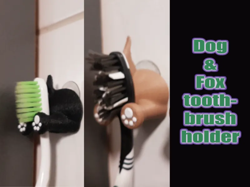 Dog & Fox toothbrush holder