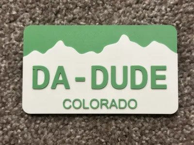 Colorado-Style License Plate for Cozy Coupe